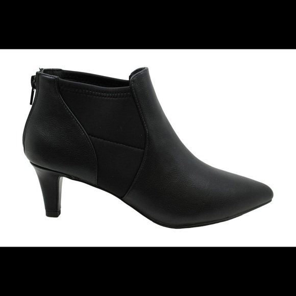 Easy Street Womens Leather Pointed Toe Ankle Boots - Picture 4 of 4